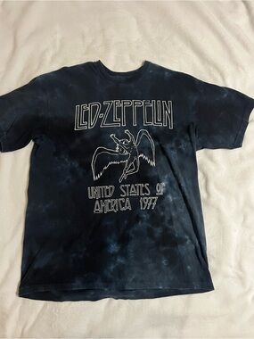 Led Zeppelin Black Tie-Dye Graphic Tee - Men